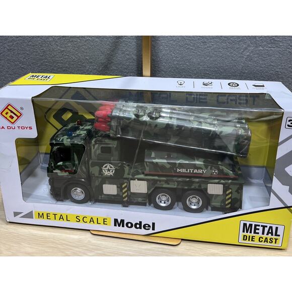 Die-Cast Metal Military Missile Launcher Toy Truck Battery Powered - Picture 3 of 12